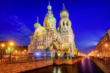 Fototapeta na wymiar The Church of the Savior on Blood, St Petersburg, Russia