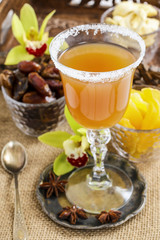 Sweet drink made of tropical fruits