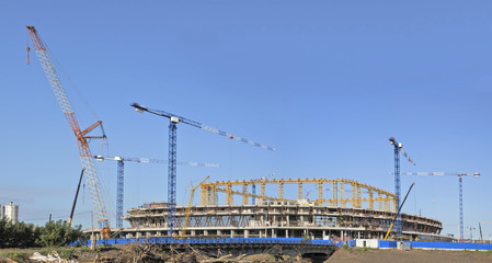Строительство стадиона для чемпионата в Саранске.  