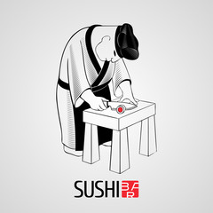 Sushi vector template logo, icon, symbol