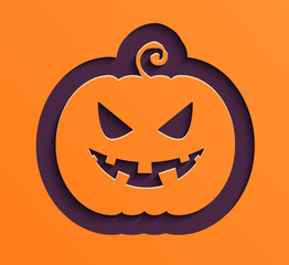 Happy Halloween paper pumpkin.