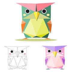 owl low polygon