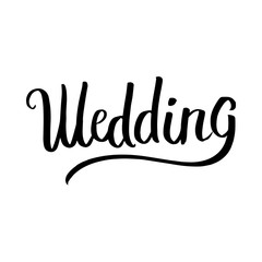 Wedding hand lettering in vector. Could be used for: mugs, t-shirts, postcards, invitations and decoration.