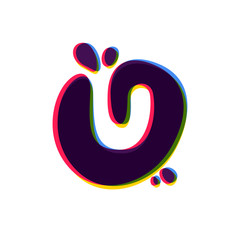 Letter U logo with color shift.
