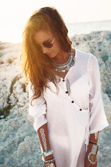Girl in boho style