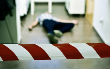 crime scene with dead body