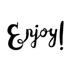 Fototapeta premium Vector handwritten lettering - Enjoy