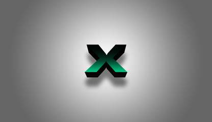 3D Logo icon for websites of computer games. Example 'xgames'
