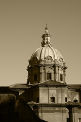 Fototapeta na wymiar Rome,Italy,church,Roman Forum.