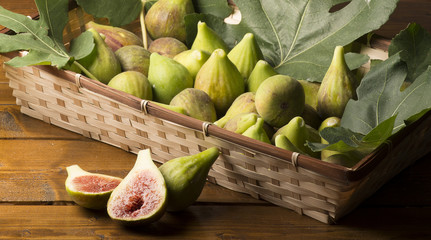 Figs on the wooden table