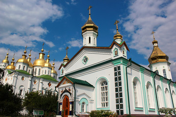 Fototapeta na wymiar The Holy Cross Exaltation Monastery in Poltava, central Ukraine