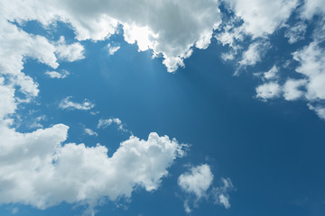 Obraz na płótnie Canvas White clouds with blue sky