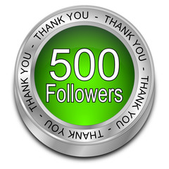 500 Followers Thank you - 3D illustration