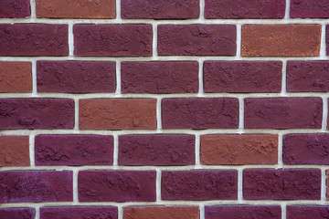 Empty   brown  brick wall textured background.