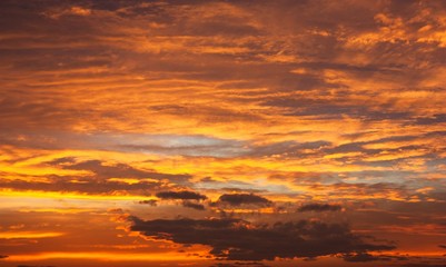 Evening sunset view of beautiful sky