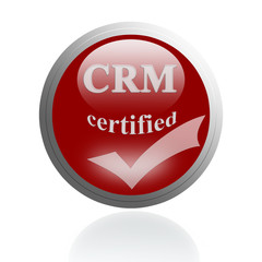 CRM certified icon or symbol image concept design for business and use in company system.