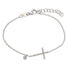 Diamond bracelet with stones