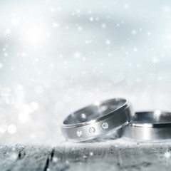 Wedding rings in silver