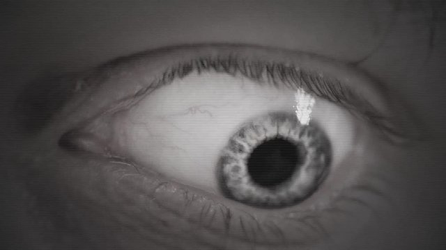 Macro shot at dilated pupil.