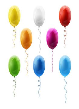 Set of Colorful Ballons