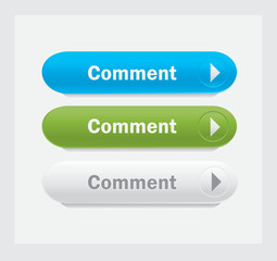 Set of vector web interface buttons.  Comment.