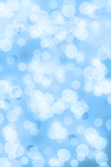 Abstract of Bokeh Lights Against a Blue Background