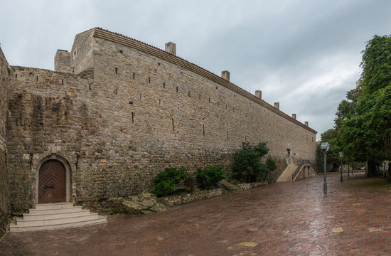 Citadel fortress panoramic view in old town of  Budva, Montenegr