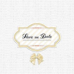 Save the date - calligraphic lettering badge label for design invitation