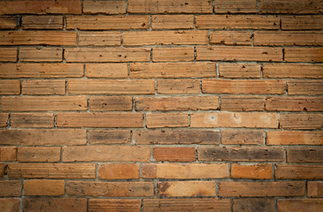 Vintage old red brick wall background
