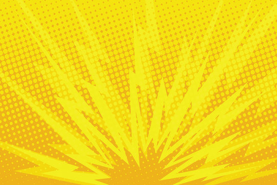 Yellow Cartoon Blast Background