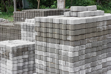 Pile of cement bricks