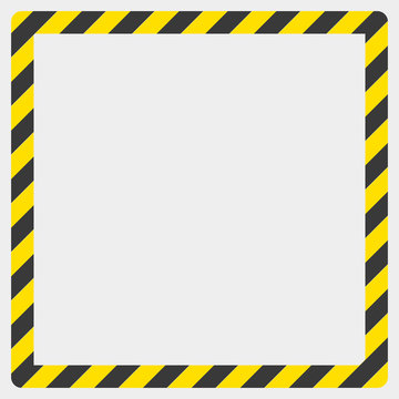 Construction warning border on a white background, vector illustration