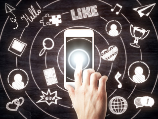 Cellphone with communication sketches