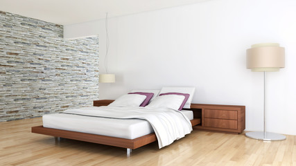 Camera da letto con parquet