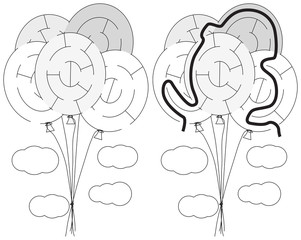 Easy balloons maze