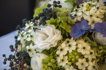 Close up of bridal bouquet