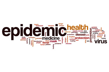 Fototapeta premium Epidemic word cloud