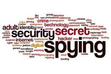 Spying word cloud
