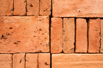 Orange brick wall background