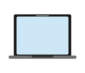 laptop gadget device technology virtual  icon. Flat and isolated design. Vector illustration