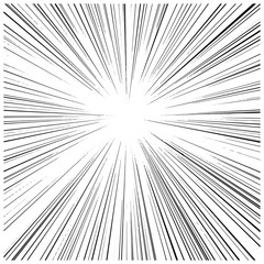 Obraz premium illustration vector abstract manga speed motion thin black star burst