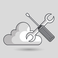 cloud data base center vector illustration eps10