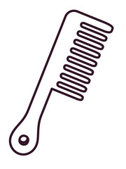 comb tool instrument and silhouette icon. hair salon theme. Isolated design. Vector illustration
