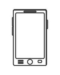smartphone gadget device technology virtual  icon. Flat and isolated design. Vector illustration