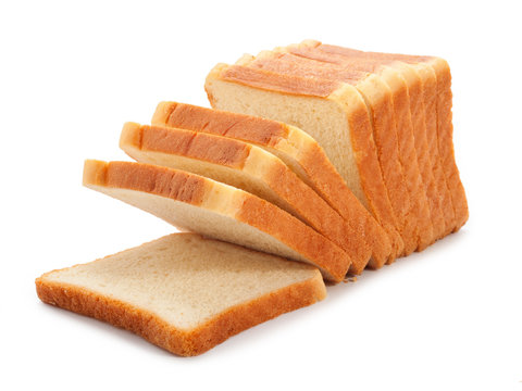 toast wheat bread sliced isolated on white