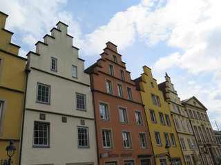 Fototapeta premium Row of stepped gabled houses