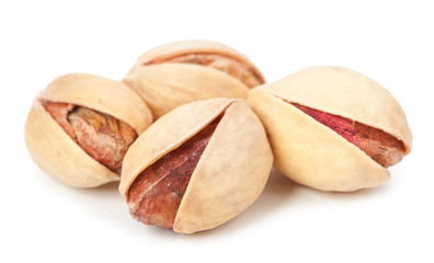 pistachios on a white background isolated