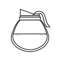 coffee kettle pot shop drink beverage restaurant icon. Flat and isolated design. Vector illustration