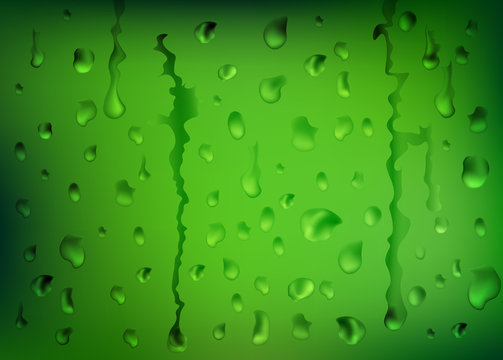 water drops on the glass bottle of beer