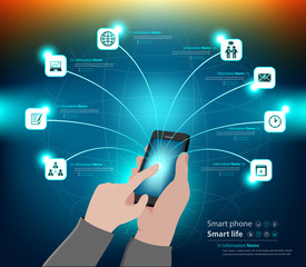 Mobile usage infographic and business presentation